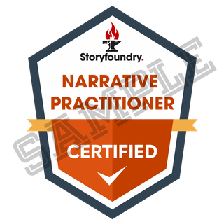 StoryFoundry Narrative Practitioner badge (sample)